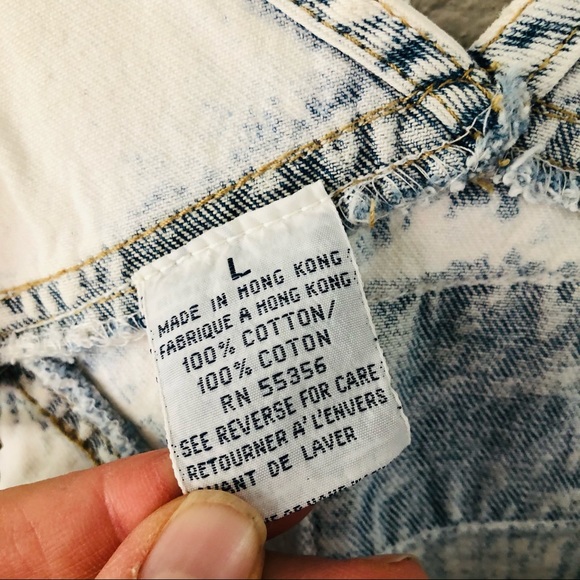 Vintage 1990s Squeeze Acid Wash Denim Overalls Shortalls - Picture 9 of 9